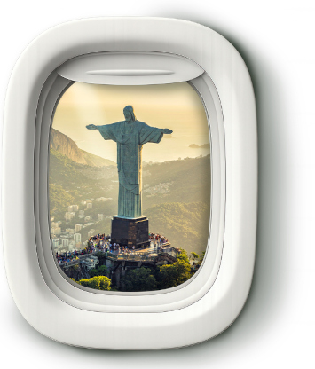 Janela com vista para o Cristo Redentor