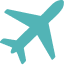 Ícone avião azul